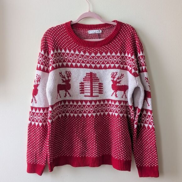 Exlura Unisex Nordic Reindeer Christmas Sweater Small-Medium - Picture 3 of 6